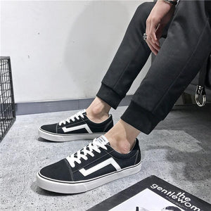 Men's Fashion Color Matching Breathable Canvas Flats