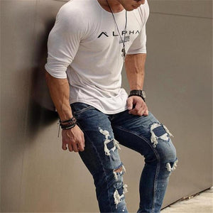 Men's Sports Elastic Long Sleeve T-Shirt