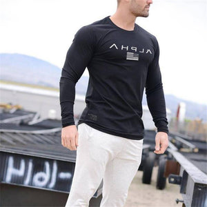 Men's Sports Elastic Long Sleeve T-Shirt