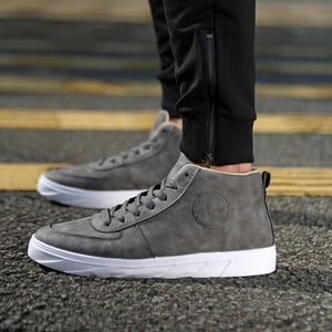 Casual Lace-Up High-Top Canvas Shoes Sneakers