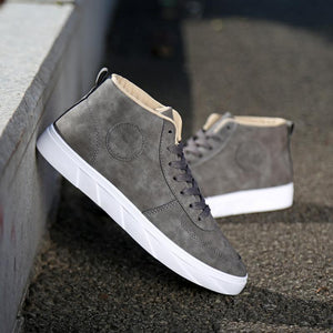 Casual Lace-Up High-Top Canvas Shoes Sneakers