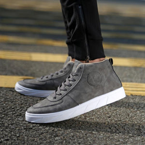 Casual Lace-Up High-Top Canvas Shoes Sneakers