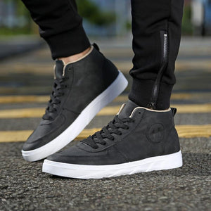 Casual Lace-Up High-Top Canvas Shoes Sneakers