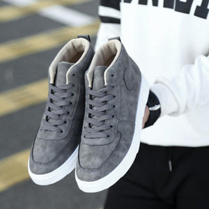 Casual Lace-Up High-Top Canvas Shoes Sneakers