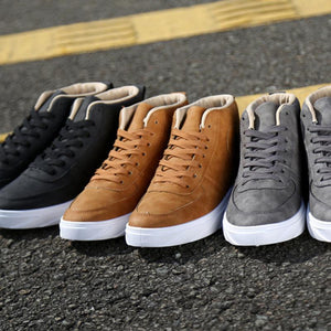 Casual Lace-Up High-Top Canvas Shoes Sneakers