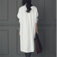 Fashion Casual Pure Color Long Shirt