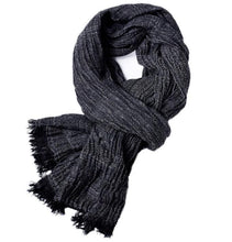 Load image into Gallery viewer, Autumn and winter solid color tassel yarn-dyed men&#39;s scarf