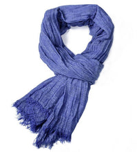 Load image into Gallery viewer, Autumn and winter solid color tassel yarn-dyed men&#39;s scarf