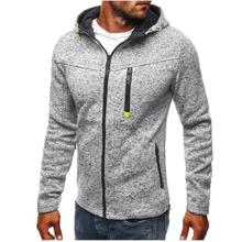 Load image into Gallery viewer, Men&#39;s Sports And Leisure Jacquard Sweater Fleece Cardigan Hooded Jacket