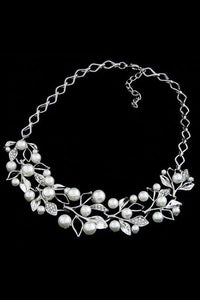 Alloy Inlaid With Imitation Rhinestone Beads Necklace