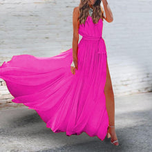 Load image into Gallery viewer, Sleeveless V-Neck Chiffon Elegant Vacation Maxi Dress