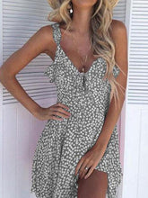 Load image into Gallery viewer, Spaghetti Strap  Backless  Floral Printed  Sleeveless Casual Dresses