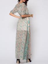 Load image into Gallery viewer, Bohemian Split Chic V Neck Maxi-dress