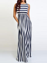 Load image into Gallery viewer, Stripe Sleeveless Wide Leg Jumpsuit