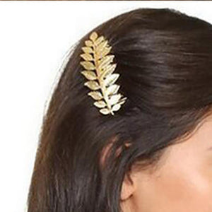 Metal Leaf Hairpin Clip