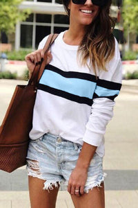 Round Neck  Striped T-Shirts