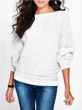 Load image into Gallery viewer, Women Loose Knitted Bat-Wing Sleeve Casual Jumper Type Sweater