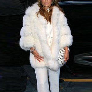 Fashion Faux Fur Long Sleeve Coats