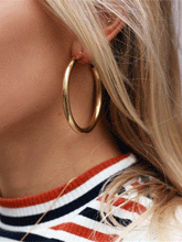 Load image into Gallery viewer, Popular Personality Thick Round Metal Women&#39;s Earrings