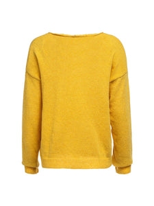 V Neck Long Sleeve Plain Knitting Sweaters