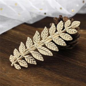 Metal Leaf Hairpin Clip