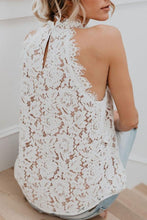 Load image into Gallery viewer, Band Collar Open Shoulder  Decorative Lace  Lace  Blouses