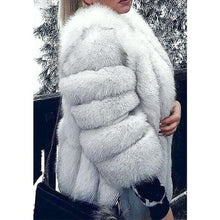 Load image into Gallery viewer, Fashion Faux Fur Long Sleeve Coats