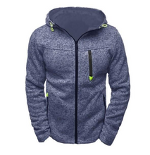 Load image into Gallery viewer, Men&#39;s Sports And Leisure Jacquard Sweater Fleece Cardigan Hooded Jacket