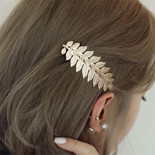 Metal Leaf Hairpin Clip