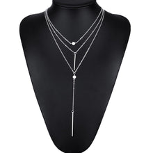 Load image into Gallery viewer, Small Dot Fringed Sling Stick Multi-Layer Necklace