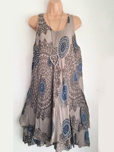 Round Neck  Bohemian Camisole Dress