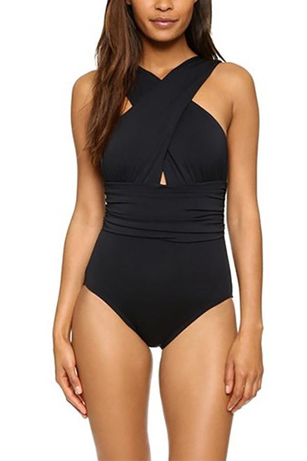 Sexy Bikini Cross One-piece Swimsuit