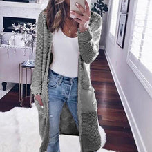 Load image into Gallery viewer, Fashion Long Sleeve Plain Pocket Cardigans