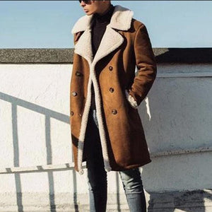 Fashion Fleece Composite Suede Overcoat