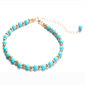 Bohemian   beaded tassel combination anklet