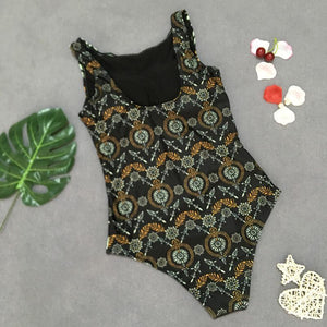 Sexy Bikini Retro Print One-piece Swimsuit