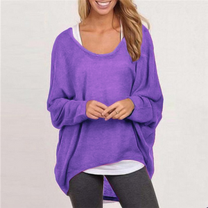 Casual Asymmetrical Long Sleeve Pullover