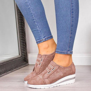 Plain Round Toe Casual Travel Sneakers