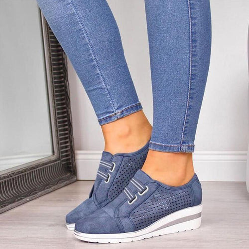 Plain Round Toe Casual Travel Sneakers