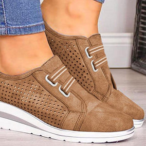 Plain Round Toe Casual Travel Sneakers