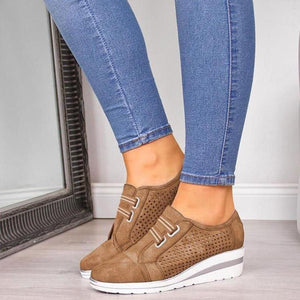 Plain Round Toe Casual Travel Sneakers