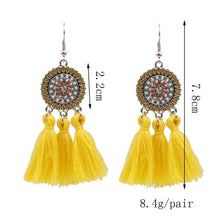 Load image into Gallery viewer, Bohemian Hollow Tassel Earrings Retro Creative Alloy Earrings