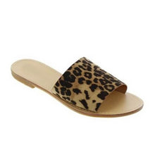 Load image into Gallery viewer, Fashion Round Head Leopard Flat Slippers