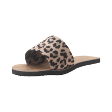 Load image into Gallery viewer, Fashion Round Head Leopard Flat Slippers