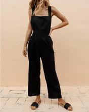 Load image into Gallery viewer, Linen Cross Tie Halter Bow Jumpsuit