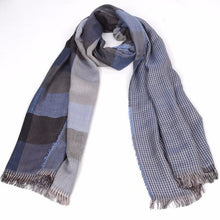 Load image into Gallery viewer, Autumn and winter tartan men&#39;s tassel men&#39;s scarf