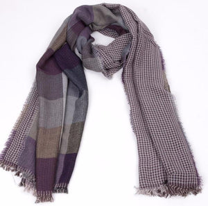 Autumn and winter tartan men's tassel men's scarf