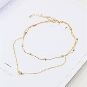 Simple Hearts Copper Multilayer Clavicle   Necklace