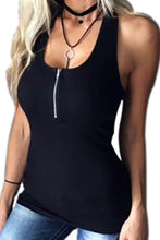 Load image into Gallery viewer, Halter  Zipper  Plain Camis