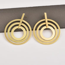 Load image into Gallery viewer, Personality Trend Women&#39;s 3 Circle Earrings